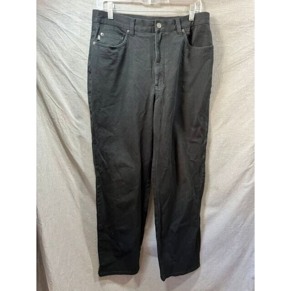 Lauren Jeans Co. Jeans Womens 12 Black Chino Pocketed Belted Casual Ladies 32x29